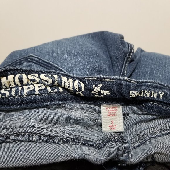 Mossimo jeans 3 Skinny denim whiskered 2010 stretch low rise waist - Picture 15 of 16